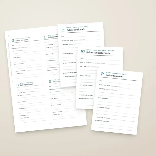 Before You Knock cards cut from a printed sheet