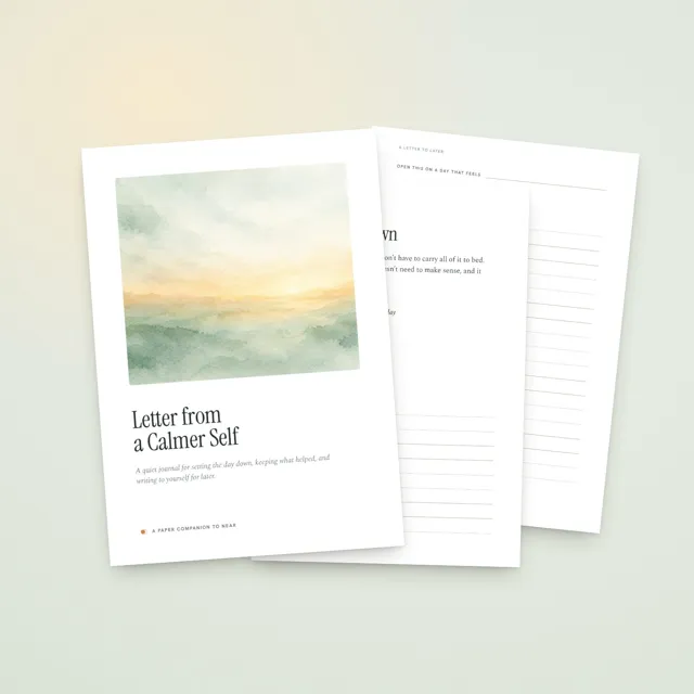 Letter from a Calmer Self journal pages