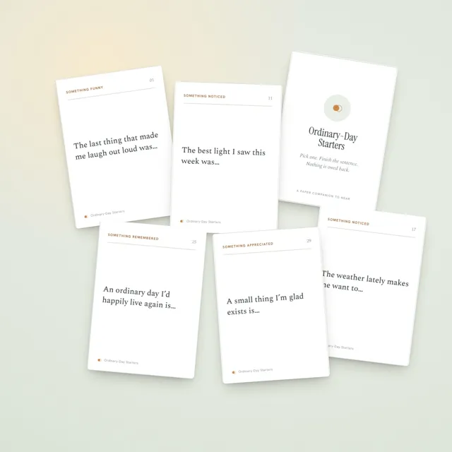 Ordinary-Day Starters conversation cards